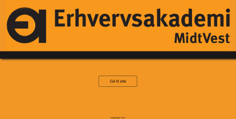 Gå til BjarkeMTs seneste design. En informationsside for Multimediadesigner uddannelse på Erhvervsakademi MidtVest. et billede af eamv.bjarkemt.com's forside, her ses EAMVs logo